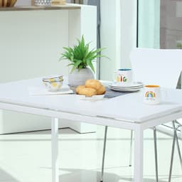 โต๊ะอาหาร รุ่นเดเนียล ขนาด 120 x 80 ซม. - สีขาว