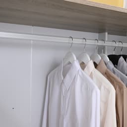 ตู้เสื้อผ้า 3 บานประตู รุ่นวาซ - สีขาว/ธรรมชาติ