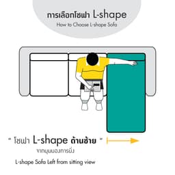 โซฟาหนังสังเคราะห์ L-SHAPE รุ่นจอร์จ - สีเทาอ่อน