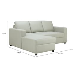 โซฟาหนังสังเคราะห์ L-SHAPE ด้านขวา รุ่นจอร์จ - สีเทาอ่อน