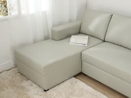 โซฟาหนังสังเคราะห์ L-SHAPE ด้านขวา รุ่นจอร์จ - สีเทาอ่อน