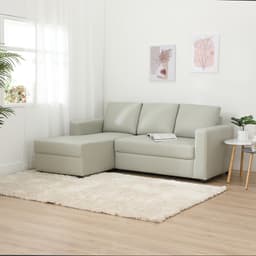 โซฟาหนังสังเคราะห์ L-SHAPE ด้านขวา รุ่นจอร์จ - สีเทาอ่อน