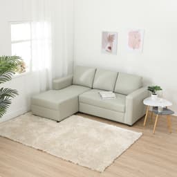 โซฟาหนังสังเคราะห์ L-SHAPE ด้านขวา รุ่นจอร์จ - สีเทาอ่อน
