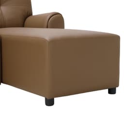 โซฟาหนัง PVC L-shape ด้านซ้าย รุ่นเจย์ - สีน้ำตาล