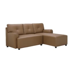 โซฟาหนัง PVC L-shape ด้านซ้าย รุ่นเจย์ - สีน้ำตาล