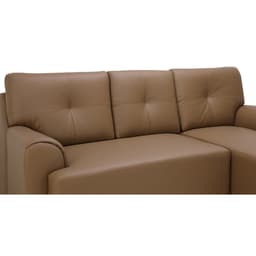 โซฟาหนัง PVC L-shape ด้านซ้าย รุ่นเจย์ - สีน้ำตาล