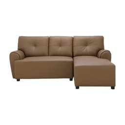 โซฟาหนัง PVC L-shape ด้านซ้าย รุ่นเจย์ - สีน้ำตาล