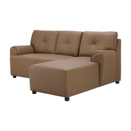 โซฟาหนัง PVC L-shape ด้านซ้าย รุ่นเจย์ - สีน้ำตาล