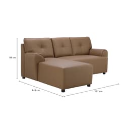 โซฟาหนังสังเคราะห์ L-SHAPE ด้านขวา รุ่นเจย์ - สีน้ำตาล