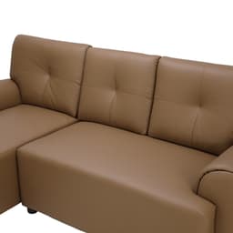 โซฟาหนังสังเคราะห์ L-SHAPE ด้านขวา รุ่นเจย์ - สีน้ำตาล