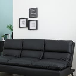โซฟา PVC ปรับนอน รุ่นเฮนดริก - สีดำ