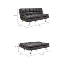 โซฟา PVC ปรับนอน รุ่นเวนดี้ - สีน้ำตาลเข้ม