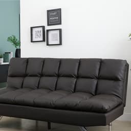 โซฟา PVC ปรับนอน รุ่นเวนดี้ - สีน้ำตาลเข้ม