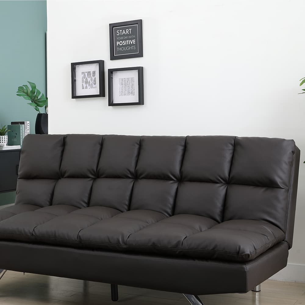โซฟา PVC ปรับนอน รุ่นเวนดี้ - สีน้ำตาลเข้ม