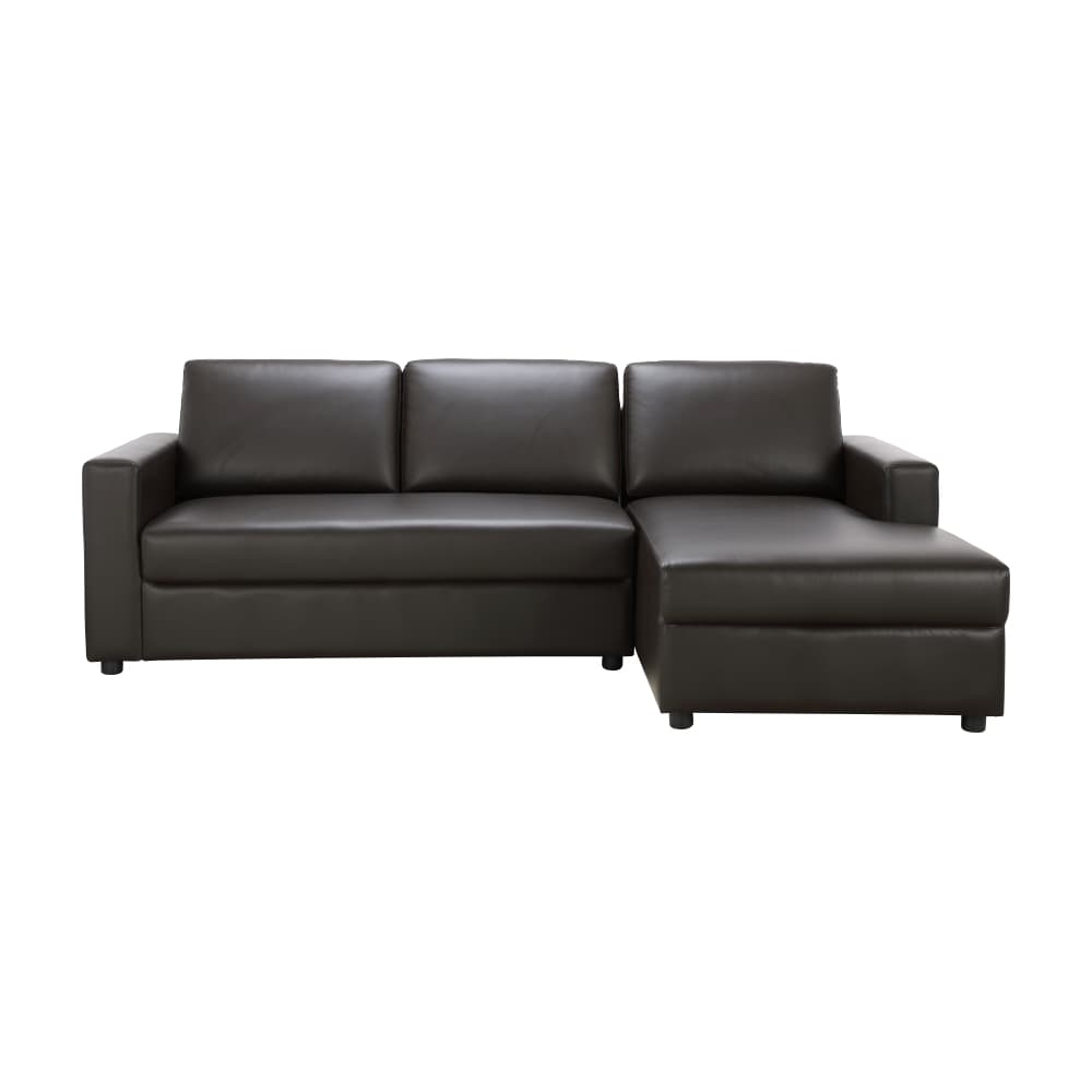 โซฟาหนัง PVC L-Shape ด้านซ้าย รุ่นจอร์จ ขนาด 240 ซม. - สีน้ำตาลเข้ม