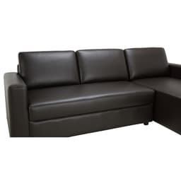 โซฟาหนัง PVC L-Shape ด้านซ้าย รุ่นจอร์จ ขนาด 240 ซม. - สีน้ำตาลเข้ม