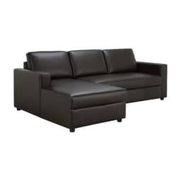 โซฟาหนัง PVC L-Shape ด้านขวา รุ่นจอร์จ ขนาด 240 ซม. - สีน้ำตาลเข้ม