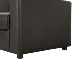 โซฟาหนัง PVC L-Shape ด้านขวา รุ่นจอร์จ ขนาด 240 ซม. - สีน้ำตาลเข้ม