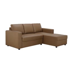 โซฟาหนัง PVC L-Shape ด้านซ้าย รุ่นจอร์จ - สีน้ำตาล