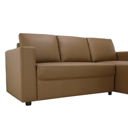 โซฟาหนัง PVC L-Shape ด้านซ้าย รุ่นจอร์จ - สีน้ำตาล