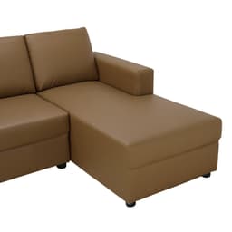 โซฟาหนัง PVC L-Shape ด้านซ้าย รุ่นจอร์จ - สีน้ำตาล