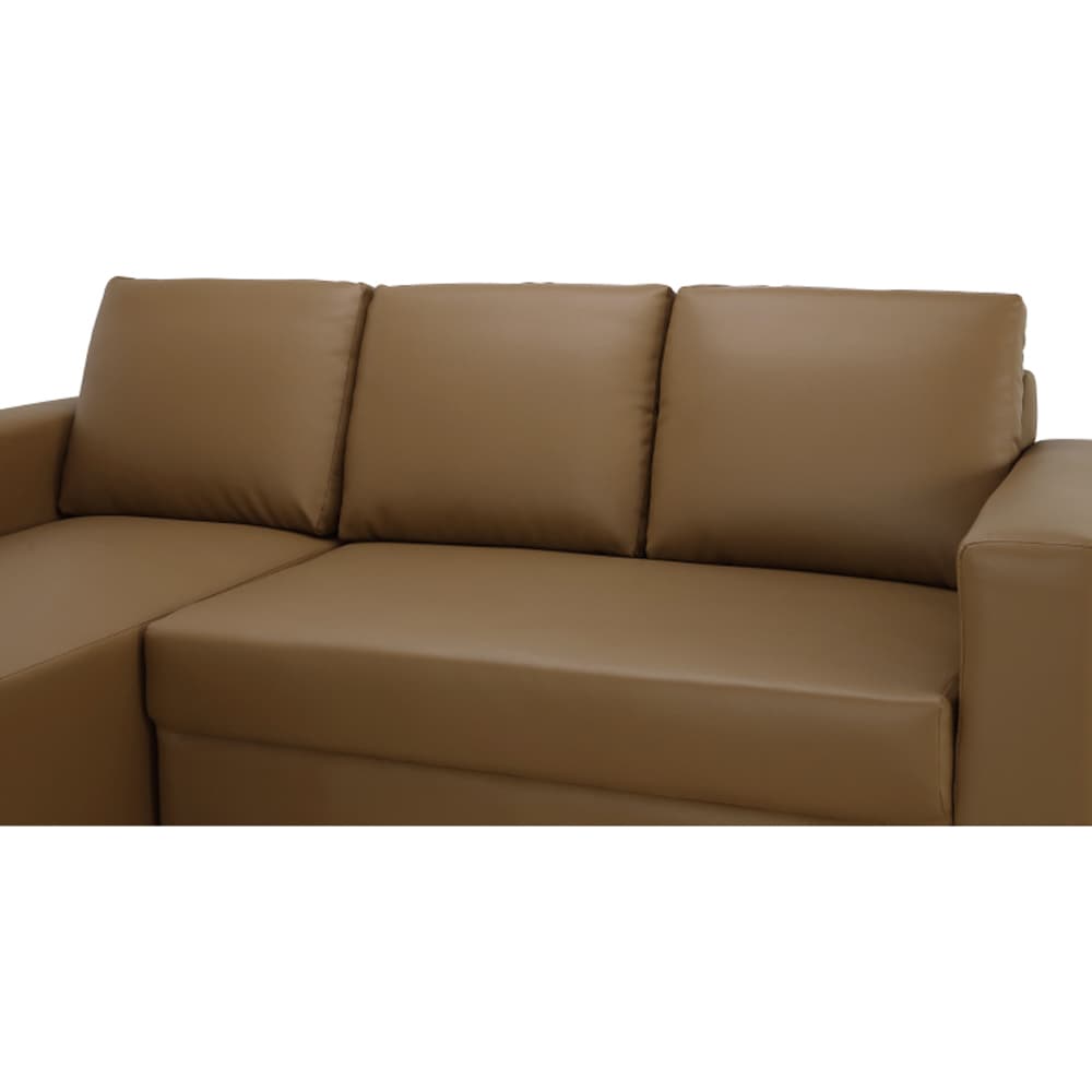 โซฟาหนัง PVC L-SHAPE ด้านขวา รุ่นจอร์จ - สีน้ำตาล