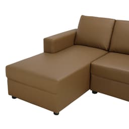 โซฟาหนัง PVC L-SHAPE ด้านขวา รุ่นจอร์จ - สีน้ำตาล