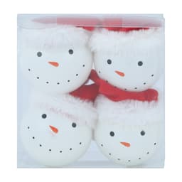 ลูกบอลตกแต่ง รุ่นคิน่า (4 ชิ้น/ชุด) - สีขาว/แดง