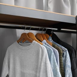โครงตู้เสื้อผ้า 1 ราวแขวน รุ่นอีซี่เชลฟ์ - สีดำ