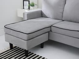 โซฟาผ้า L-shape รุ่นลูเธ่อร์ - สีเทา