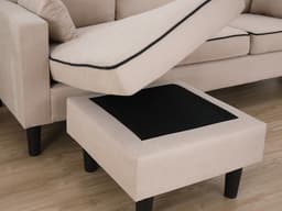 โซฟาผ้า L-shape รุ่นลูเธ่อร์ - สีน้ำตาลอ่อน