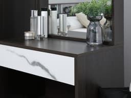 โต๊ะเครื่องแป้ง รุ่นแมรี่เดล ขนาด 60 ซม. - สีบราวนี่ โอ๊ค/ไวท์ มาร์เบิล
