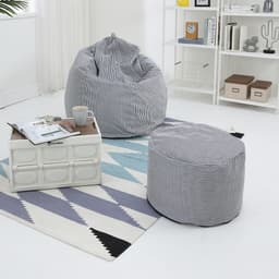 เบาะเม็ดโฟม เบาะรองขา รุ่นโจอี้ ไซส์ L สีน้ำเงิน - Furinbox