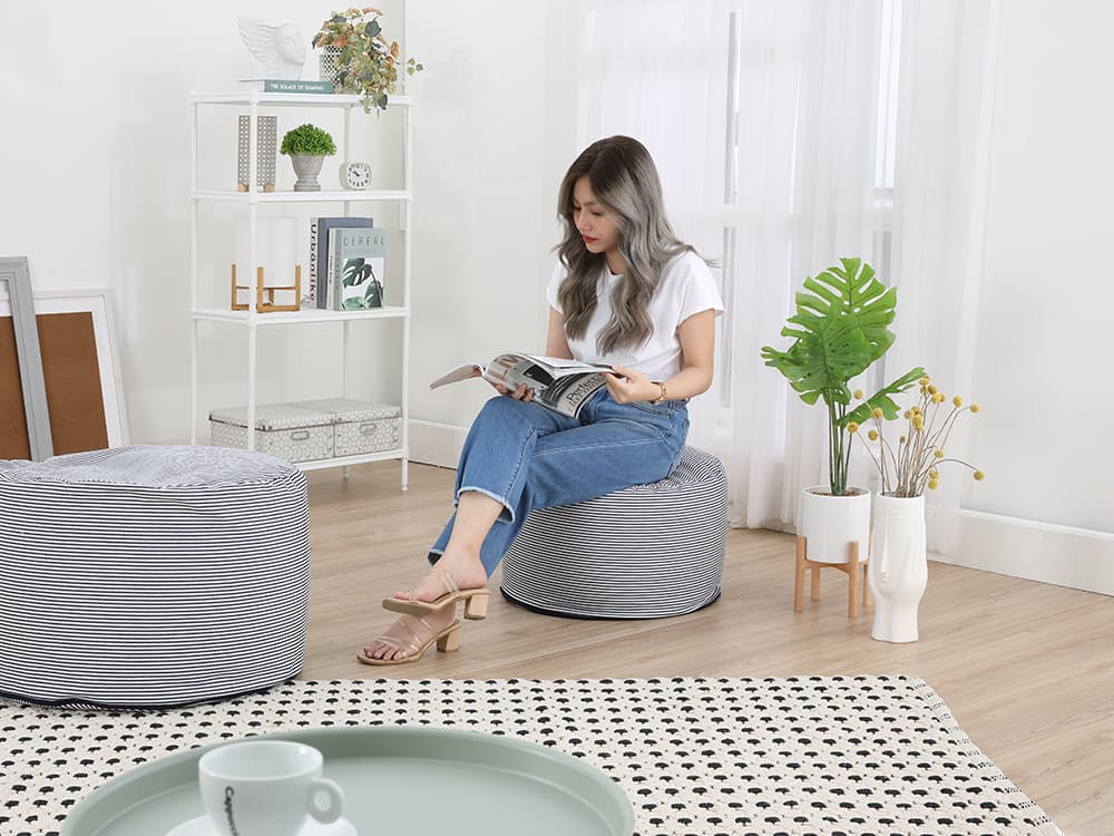 เบาะรองขา รุ่นโจอี้ ไซส์ L ขนาด 50 x 50 x 30 ซม. - สีน้ำเงิน - เบาะรองขา เบาะเม็ดโฟม รุ่นโจอี้ - Furinbox
