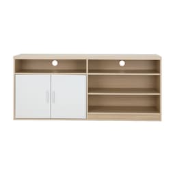 ตู้วางทีวี 2 บานเปิด รุ่นมินิโอ ขนาด 150 ซม. - สีไวท์ โอ๊ค