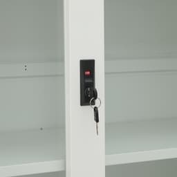 ตู้เหล็กบานเลื่อน รุ่นโซลิด สูง 185 ซม.  - สีขาว