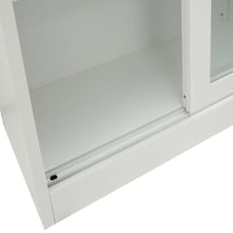 ตู้เหล็กบานเลื่อน รุ่นโซลิด สูง 185 ซม.  - สีขาว