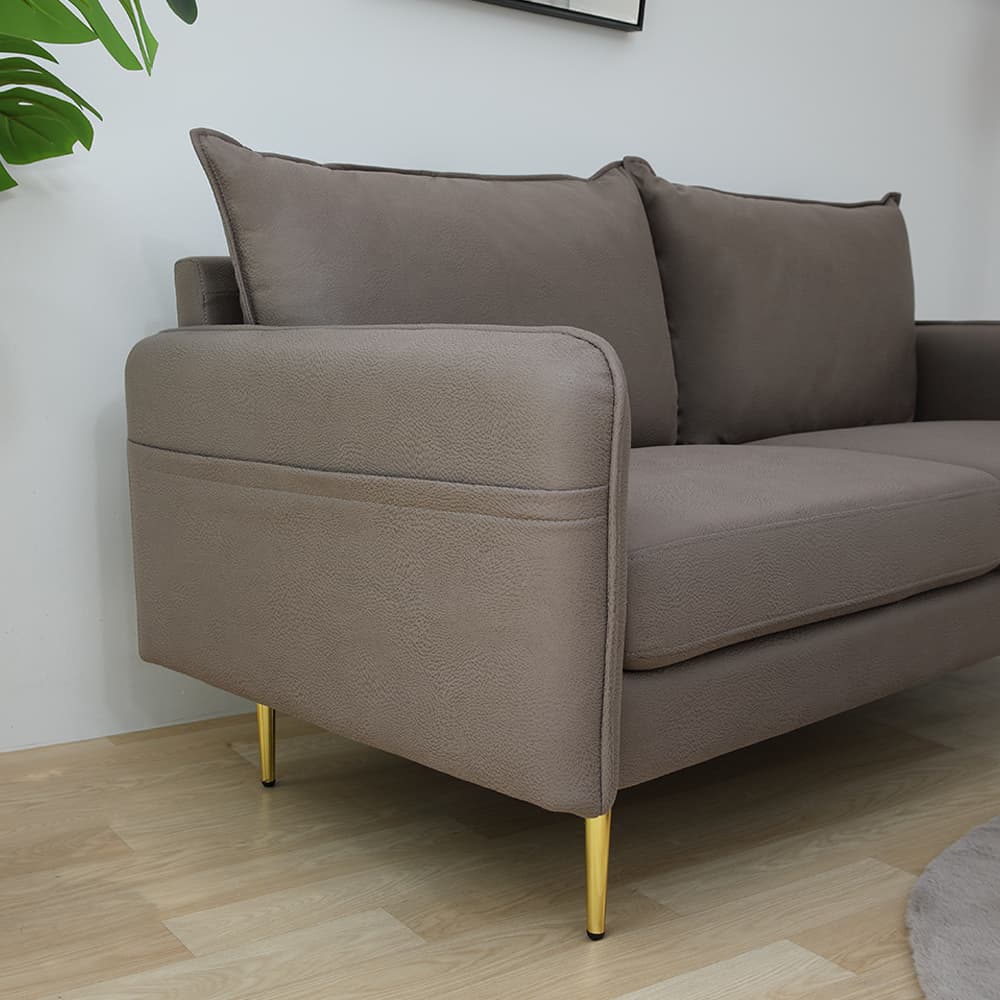 โซฟาผ้า 3 ที่นั่ง รุ่นเอมี่ - สีน้ำตาล