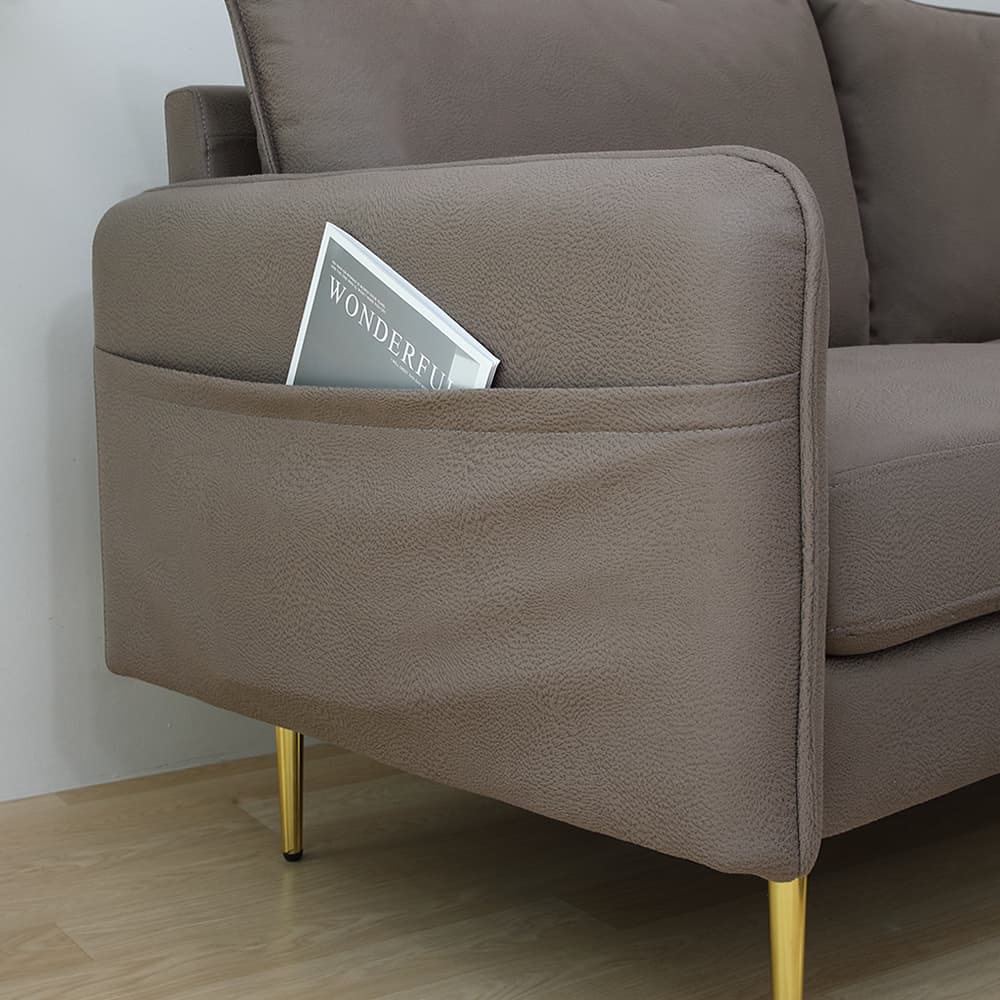 โซฟาผ้า 3 ที่นั่ง รุ่นเอมี่ - สีน้ำตาล