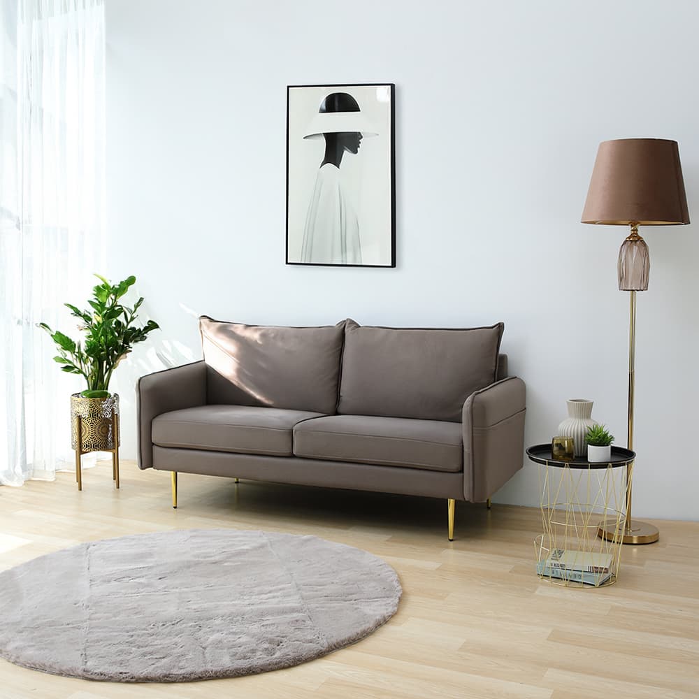 โซฟาผ้า 3 ที่นั่ง รุ่นเอมี่ - สีน้ำตาล