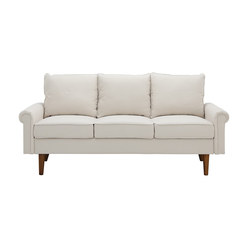 โซฟาผ้า 3 ที่นั่ง รุ่นฟีริค - สีเบจ