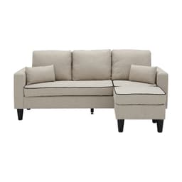 โซฟาผ้า L-shape รุ่นลูเธ่อร์ - สีน้ำตาลอ่อน