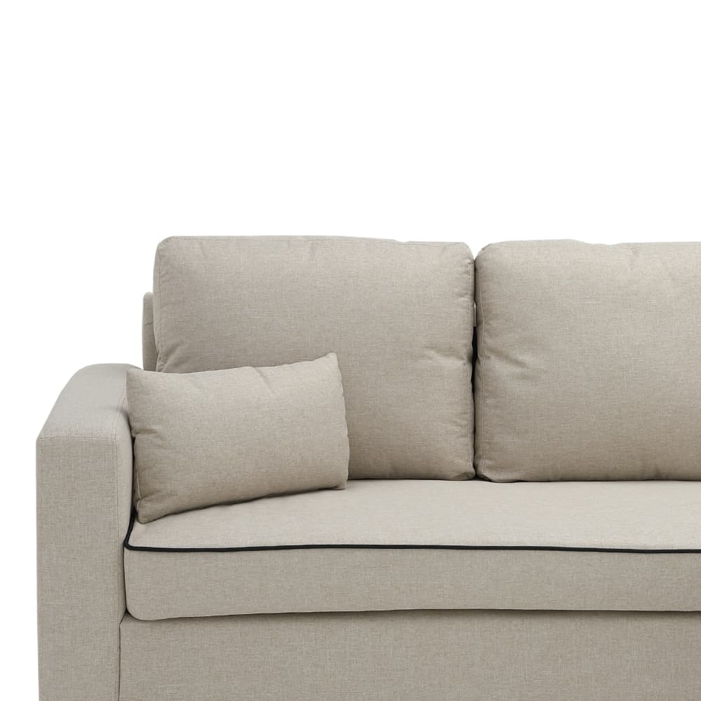 โซฟาผ้า L-shape รุ่นลูเธ่อร์ - สีน้ำตาลอ่อน