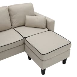 โซฟาผ้า L-shape รุ่นลูเธ่อร์ - สีน้ำตาลอ่อน