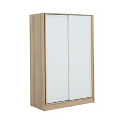 ตู้เสื้อผ้าบานสไลด์ รุ่นจัสมิน ขนาด 120 ซม. - สีธรรมชาติ/ขาว