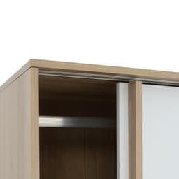 ตู้เสื้อผ้าบานสไลด์ รุ่นจัสมิน ขนาด 120 ซม. - สีธรรมชาติ/ขาว