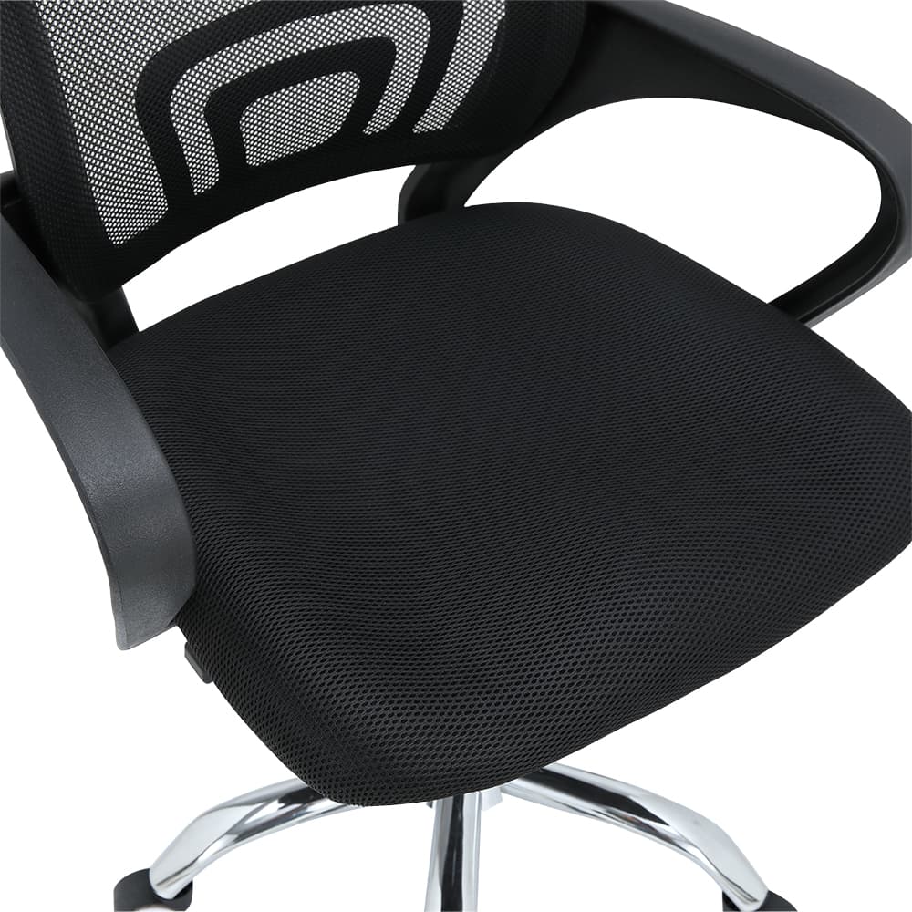 โต๊ะทำงาน 3 ลิ้นชัก ขนาด 120 ซม. และเก้าอี้สำนักงาน รุ่นมินิโอ+ดาร์บี้ - สีธรรมชาติ/ดำ