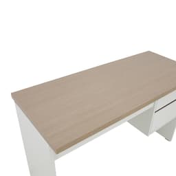 โต๊ะทำงาน 3 ลิ้นชัก ขนาด 120 ซม. และเก้าอี้สำนักงาน รุ่นมินิโอ+ดาร์บี้ - สีธรรมชาติ/ดำ