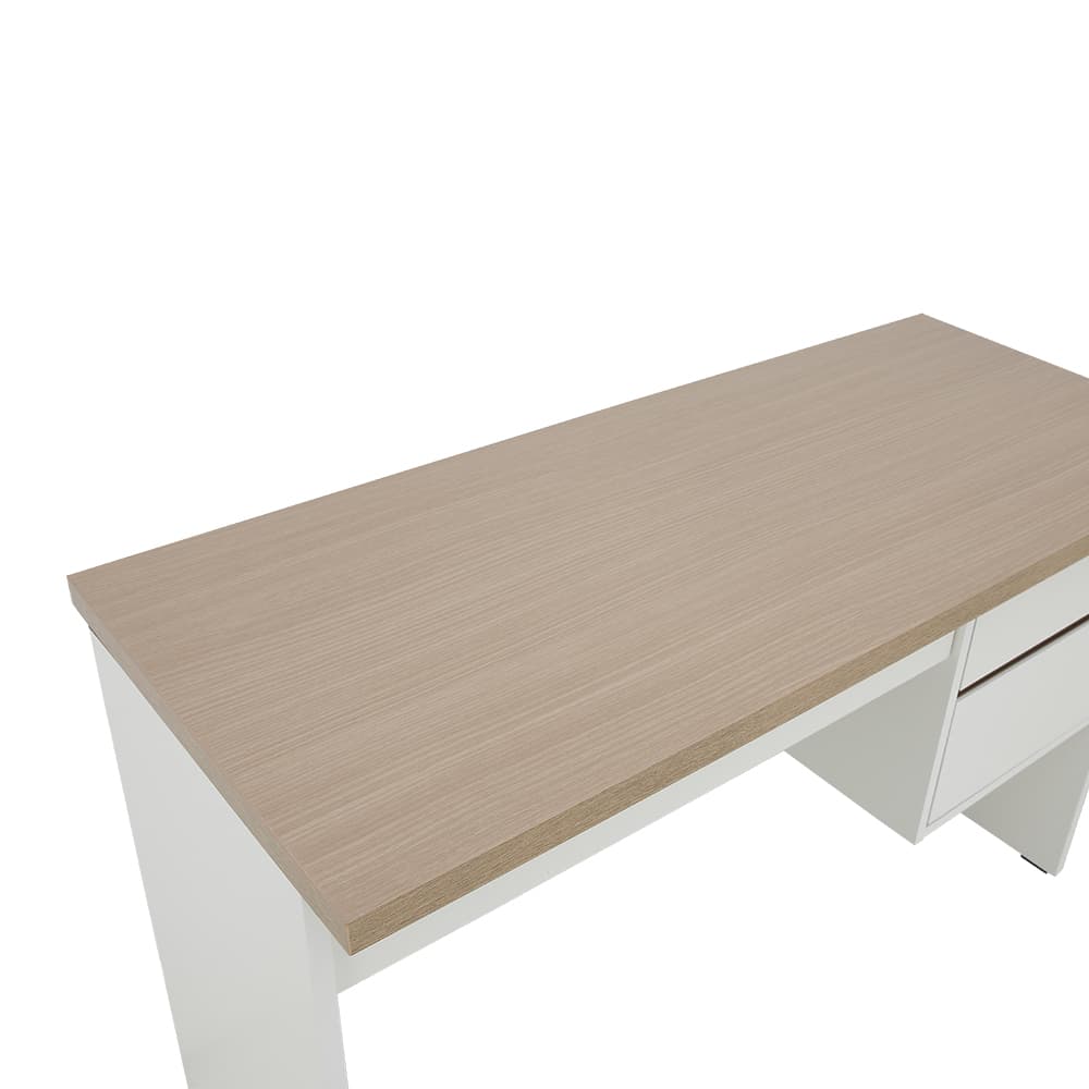 โต๊ะทำงาน 3 ลิ้นชัก ขนาด 120 ซม. และเก้าอี้สำนักงาน รุ่นมินิโอ+ดาร์บี้ - สีธรรมชาติ/ดำ