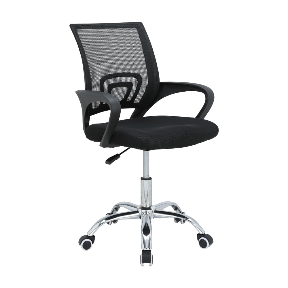 โต๊ะทำงาน ขนาด 120 ซม. และเก้าอี้สำนักงาน รุ่นริโอนะ+ดาร์บี้ - สีน้ำตาล/ดำ